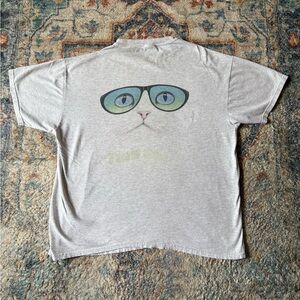 Vintage Cat Glasses T-shirt Size XL
